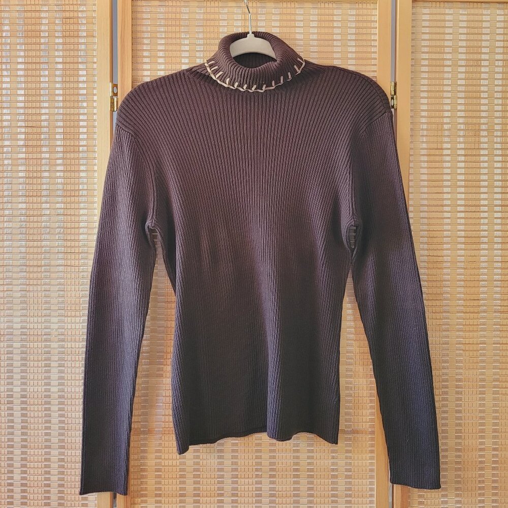 LESLIE FAY Knitted Turtleneck Long Sleeve